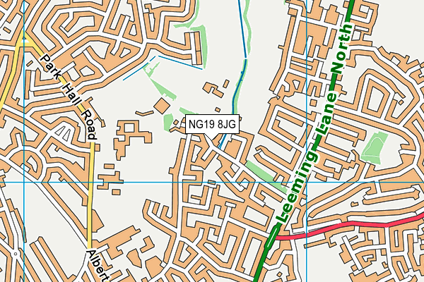 NG19 8JG map - OS VectorMap District (Ordnance Survey) NG19 8JG map - OS VectorMap District (Ordnance Survey)