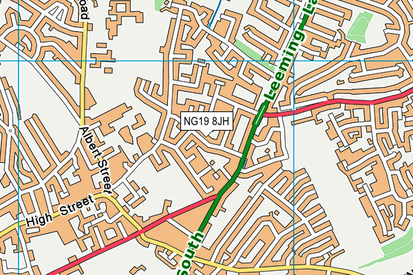 NG19 8JH map - OS VectorMap District (Ordnance Survey) NG19 8JH map - OS VectorMap District (Ordnance Survey)