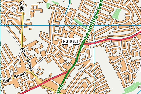 NG19 8JJ map - OS VectorMap District (Ordnance Survey) NG19 8JJ map - OS VectorMap District (Ordnance Survey)