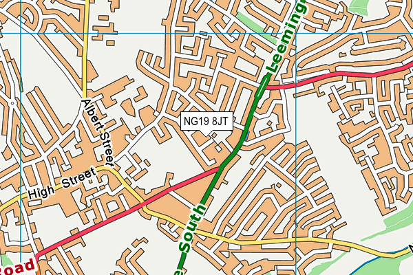 NG19 8JT map - OS VectorMap District (Ordnance Survey) NG19 8JT map - OS VectorMap District (Ordnance Survey)