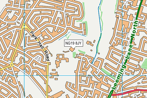 NG19 8JY map - OS VectorMap District (Ordnance Survey) NG19 8JY map - OS VectorMap District (Ordnance Survey)
