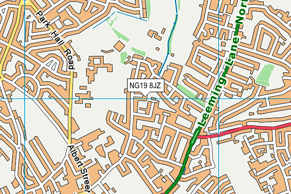 NG19 8JZ map - OS VectorMap District (Ordnance Survey) NG19 8JZ map - OS VectorMap District (Ordnance Survey)