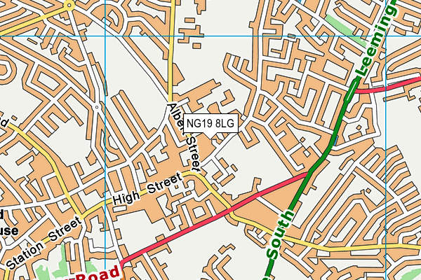 NG19 8LG map - OS VectorMap District (Ordnance Survey) NG19 8LG map - OS VectorMap District (Ordnance Survey)