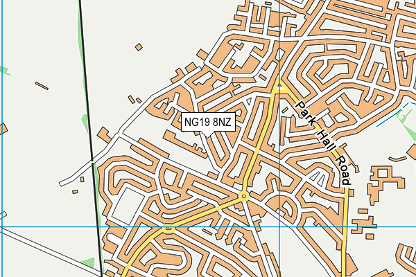 NG19 8NZ map - OS VectorMap District (Ordnance Survey) NG19 8NZ map - OS VectorMap District (Ordnance Survey)