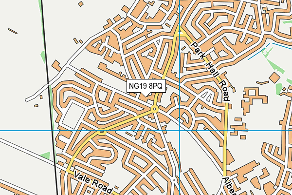 NG19 8PQ map - OS VectorMap District (Ordnance Survey) NG19 8PQ map - OS VectorMap District (Ordnance Survey)