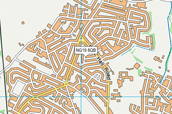 NG19 8QB map - OS VectorMap District (Ordnance Survey) NG19 8QB map - OS VectorMap District (Ordnance Survey)