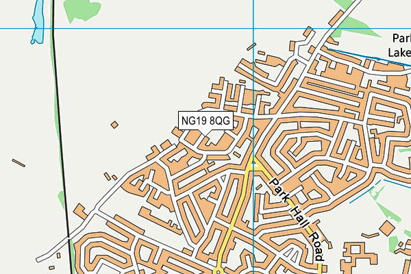 NG19 8QG map - OS VectorMap District (Ordnance Survey) NG19 8QG map - OS VectorMap District (Ordnance Survey)