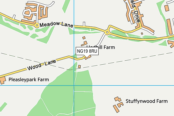 NG19 8RU map - OS VectorMap District (Ordnance Survey) NG19 8RU map - OS VectorMap District (Ordnance Survey)