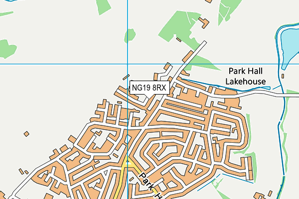 NG19 8RX map - OS VectorMap District (Ordnance Survey) NG19 8RX map - OS VectorMap District (Ordnance Survey)