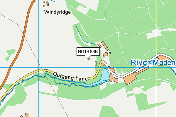 NG19 8SB map - OS VectorMap District (Ordnance Survey) NG19 8SB map - OS VectorMap District (Ordnance Survey)