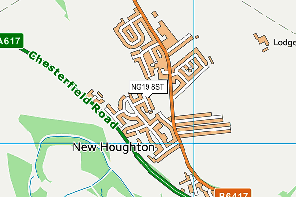 NG19 8ST map - OS VectorMap District (Ordnance Survey) NG19 8ST map - OS VectorMap District (Ordnance Survey)