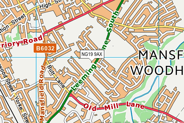 NG19 9AX map - OS VectorMap District (Ordnance Survey) NG19 9AX map - OS VectorMap District (Ordnance Survey)