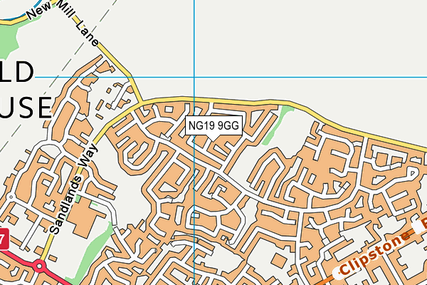 NG19 9GG map - OS VectorMap District (Ordnance Survey) NG19 9GG map - OS VectorMap District (Ordnance Survey)