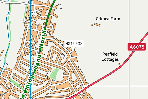 NG19 9GX map - OS VectorMap District (Ordnance Survey) NG19 9GX map - OS VectorMap District (Ordnance Survey)