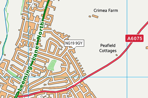 NG19 9GY map - OS VectorMap District (Ordnance Survey) NG19 9GY map - OS VectorMap District (Ordnance Survey)