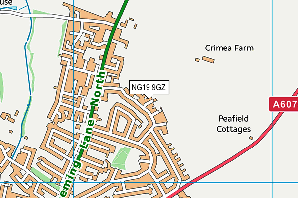 NG19 9GZ map - OS VectorMap District (Ordnance Survey) NG19 9GZ map - OS VectorMap District (Ordnance Survey)