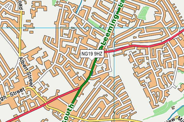 NG19 9HZ map - OS VectorMap District (Ordnance Survey) NG19 9HZ map - OS VectorMap District (Ordnance Survey)