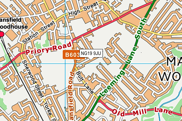 NG19 9JU map - OS VectorMap District (Ordnance Survey) NG19 9JU map - OS VectorMap District (Ordnance Survey)