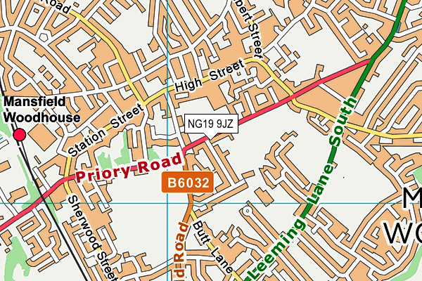 NG19 9JZ map - OS VectorMap District (Ordnance Survey) NG19 9JZ map - OS VectorMap District (Ordnance Survey)