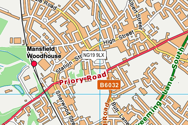 NG19 9LX map - OS VectorMap District (Ordnance Survey) NG19 9LX map - OS VectorMap District (Ordnance Survey)