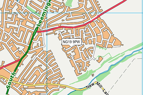 NG19 9PW map - OS VectorMap District (Ordnance Survey) NG19 9PW map - OS VectorMap District (Ordnance Survey)
