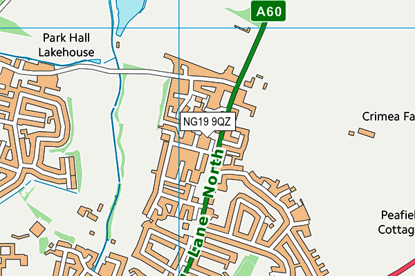 NG19 9QZ map - OS VectorMap District (Ordnance Survey) NG19 9QZ map - OS VectorMap District (Ordnance Survey)