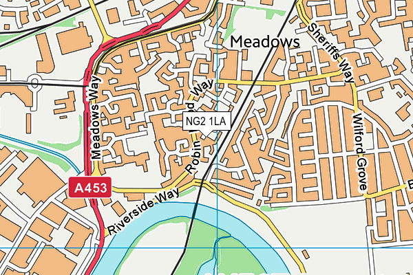 NG2 1LA map - OS VectorMap District (Ordnance Survey) NG2 1LA map - OS VectorMap District (Ordnance Survey)