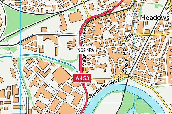 NG2 1PA map - OS VectorMap District (Ordnance Survey) NG2 1PA map - OS VectorMap District (Ordnance Survey)