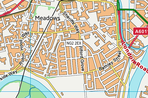 NG2 2EX map - OS VectorMap District (Ordnance Survey) NG2 2EX map - OS VectorMap District (Ordnance Survey)