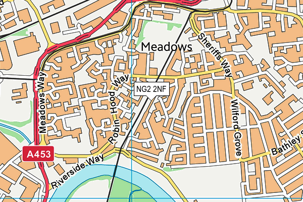 NG2 2NF map - OS VectorMap District (Ordnance Survey) NG2 2NF map - OS VectorMap District (Ordnance Survey)