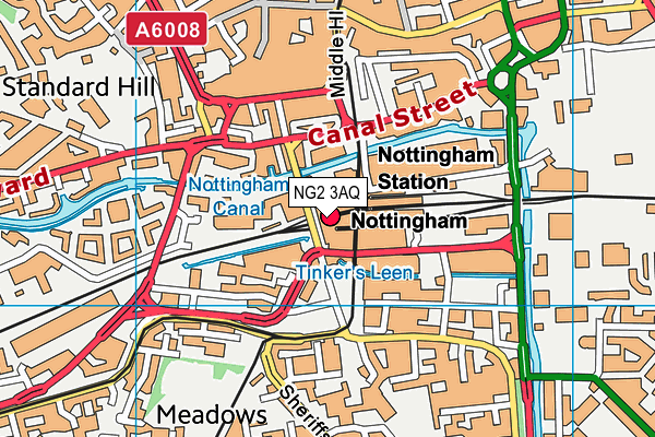 NG2 3AQ map - OS VectorMap District (Ordnance Survey) NG2 3AQ map - OS VectorMap District (Ordnance Survey)