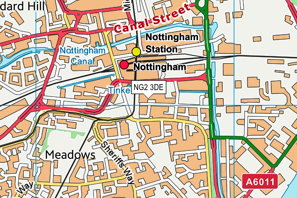 NG2 3DE map - OS VectorMap District (Ordnance Survey) NG2 3DE map - OS VectorMap District (Ordnance Survey)