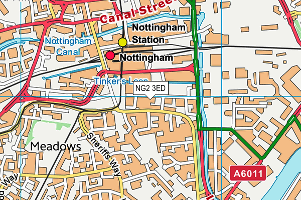 NG2 3ED map - OS VectorMap District (Ordnance Survey) NG2 3ED map - OS VectorMap District (Ordnance Survey)