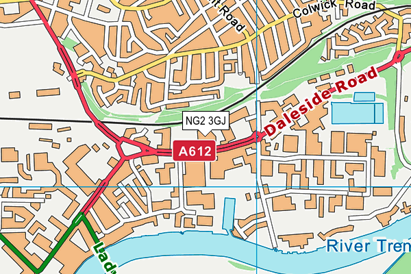 NG2 3GJ map - OS VectorMap District (Ordnance Survey) NG2 3GJ map - OS VectorMap District (Ordnance Survey)