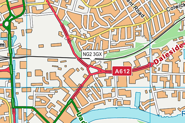 NG2 3GX map - OS VectorMap District (Ordnance Survey) NG2 3GX map - OS VectorMap District (Ordnance Survey)