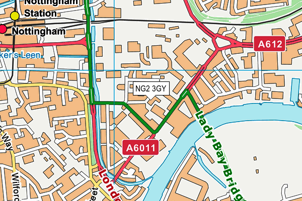 NG2 3GY map - OS VectorMap District (Ordnance Survey) NG2 3GY map - OS VectorMap District (Ordnance Survey)