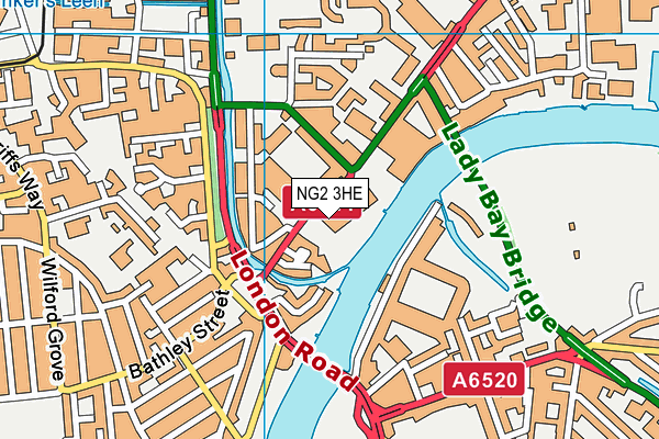 NG2 3HE map - OS VectorMap District (Ordnance Survey) NG2 3HE map - OS VectorMap District (Ordnance Survey)
