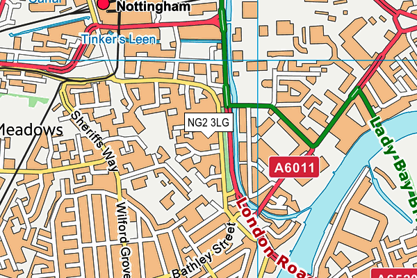 NG2 3LG map - OS VectorMap District (Ordnance Survey) NG2 3LG map - OS VectorMap District (Ordnance Survey)
