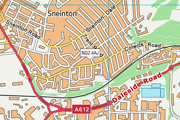NG2 4AJ map - OS VectorMap District (Ordnance Survey) NG2 4AJ map - OS VectorMap District (Ordnance Survey)