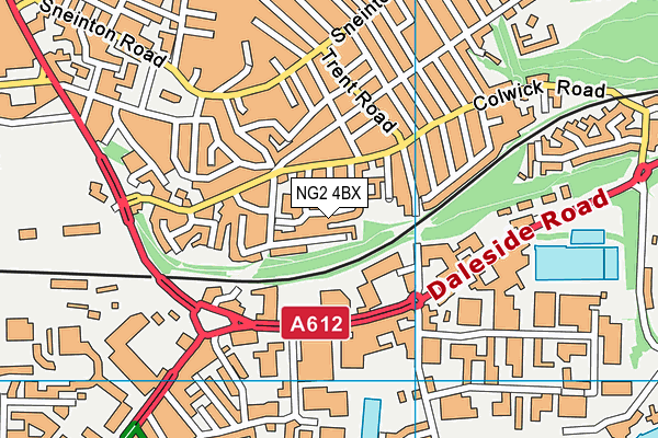 NG2 4BX map - OS VectorMap District (Ordnance Survey) NG2 4BX map - OS VectorMap District (Ordnance Survey)