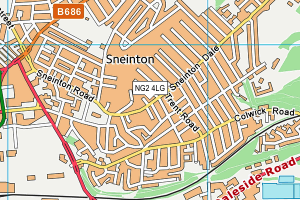 NG2 4LG map - OS VectorMap District (Ordnance Survey) NG2 4LG map - OS VectorMap District (Ordnance Survey)