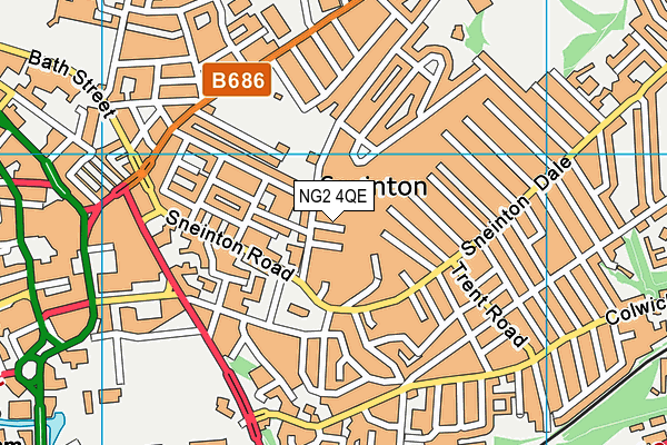 NG2 4QE map - OS VectorMap District (Ordnance Survey) NG2 4QE map - OS VectorMap District (Ordnance Survey)