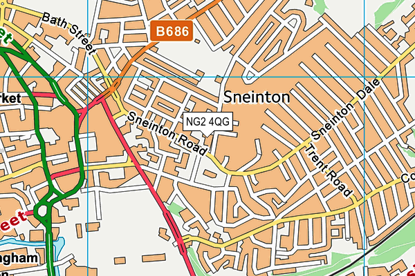 NG2 4QG map - OS VectorMap District (Ordnance Survey) NG2 4QG map - OS VectorMap District (Ordnance Survey)