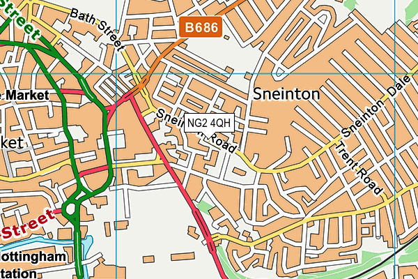 NG2 4QH map - OS VectorMap District (Ordnance Survey) NG2 4QH map - OS VectorMap District (Ordnance Survey)