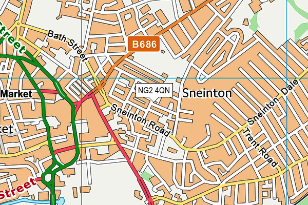 NG2 4QN map - OS VectorMap District (Ordnance Survey) NG2 4QN map - OS VectorMap District (Ordnance Survey)