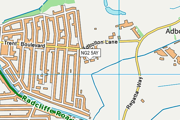 NG2 5AY map - OS VectorMap District (Ordnance Survey) NG2 5AY map - OS VectorMap District (Ordnance Survey)