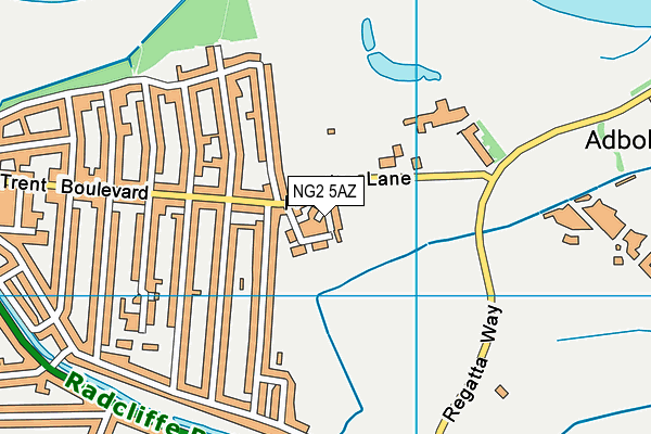 NG2 5AZ map - OS VectorMap District (Ordnance Survey) NG2 5AZ map - OS VectorMap District (Ordnance Survey)