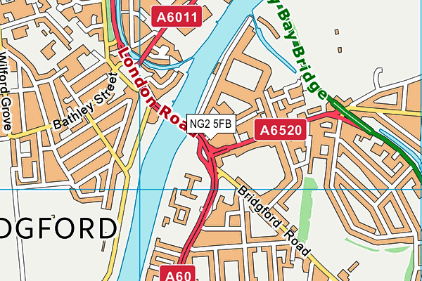NG2 5FB map - OS VectorMap District (Ordnance Survey) NG2 5FB map - OS VectorMap District (Ordnance Survey)