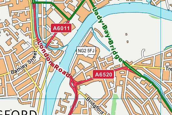 NG2 5FJ map - OS VectorMap District (Ordnance Survey) NG2 5FJ map - OS VectorMap District (Ordnance Survey)
