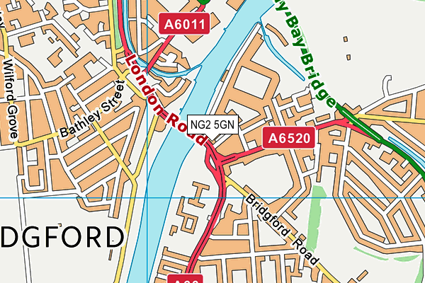NG2 5GN map - OS VectorMap District (Ordnance Survey) NG2 5GN map - OS VectorMap District (Ordnance Survey)